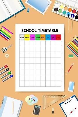 EPS 해외이미지 템플릿 디자인 교육 백그라운드 일러스트 텍스트 학교 탁자 수업 수채화 자 목재 책 스터디 알약 연필 계산기 달력 시간 붓 일주일 가르침 시간표 계획 준비 고무 금요일 목요일 월요일 해외일러스트 나무 가구 컨셉 재료 문구용품 학용품 학습 필기구 약 장비 요일 파일형식 벡터 이미지허브