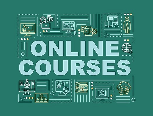 EPS 해외이미지 배너 교육 백그라운드 컨셉 일러스트 타이포그라피 사람없음 단어 온라인강의 이러닝 해외일러스트 문자 강의 파일형식 벡터 언택트 이미지허브