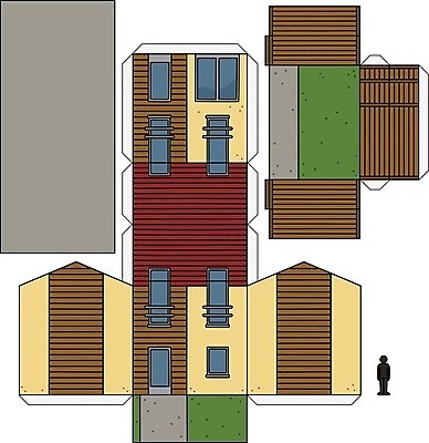EPS 해외이미지 종이 일러스트 창문 주택 사람모양 사람없음 설계도 해외일러스트 모양 건설업 건물 파일형식 벡터 이미지허브