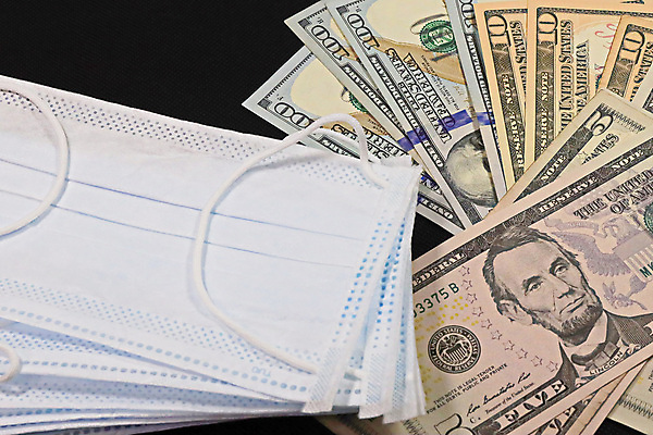 포토 JPG 해외이미지 얼굴 돈 비즈니스 건강 가면 사람없음 금융 경제 건강관리 달러 미국 저축 수술 바이러스 보호 질병 위험 가격 일회용 감염 계산서 백신 위기 전염병 해외포토 컨셉 북아메리카 의학 관리 신체부위 치료 재산 파일형식 이미지허브