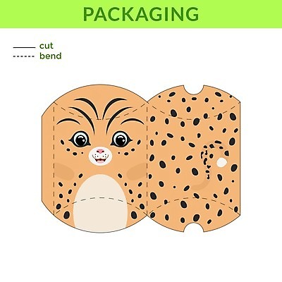 EPS 해외이미지 가방 일러스트 사람없음 종이접기 DIY 스라소니 전개도 해외일러스트 잡화 종이 포유류 취미 접기 파일형식 벡터 이미지허브