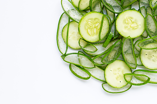 포토 JPG 해외이미지 스튜디오촬영 단면 오이 실내 사람없음 흰배경 알로에 해외포토 식물 백그라운드 채소 내부 흰색 파일형식 이미지허브