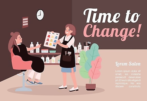 EPS 해외이미지 여자 일러스트 들기 사람 성인 두명 가리킴 미용용품 미용실 미용사 서비스 보여주기 염색 염색약 컬러리스트 성인여자만 해외일러스트 컬러칩 직업 모션 손짓 뷰티샵 오브젝트 여자만 성인만 파일형식 벡터 이미지허브