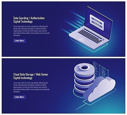 EPS 해외이미지 일러스트 비즈니스 정보기술 사람없음 파란색 노트북 디지털 네트워크 클라우드서비스 서버 해외일러스트 컬러 기술 전자제품 서비스 파일형식 벡터 이미지허브
