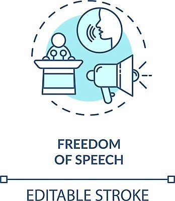 EPS 해외이미지 컨셉 사람없음 자유 표현 강의 민주주의 의견 스피치 해외일러스트 파일형식 벡터 이미지허브
