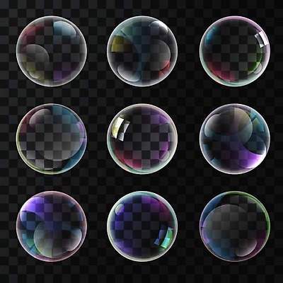 EPS 해외이미지 일러스트 사람없음 컬러풀 거품 물방울 원형 투명 해외일러스트 도형 컬러 파일형식 벡터 이미지허브
