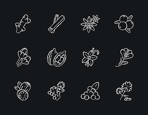 EPS 해외이미지 디자인 일러스트 사람없음 흰색 조미료 인도인 머스터드 허브 향신료 후추 생강 바닐라 사프란 시나몬 카카오 팔각회향 해외일러스트 외국인 식물 컬러 채소 동양인 소스_음식 향미료 파일형식 벡터 이미지허브