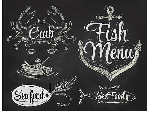 EPS 해외이미지 동물 디자인 음식 바다 백그라운드 일러스트 비즈니스 캘리그라피 자연 낚시 어류 어업 세트 식당 검은색 칠판 수확 게 흰색 신선 신용카드 보트 고리 우아함 시원함 심볼 해산물 메뉴 그림 분필 복고 낚시꾼 닻 미끼 우표 내추럴 발톱 엘리먼트 옛날 프리미엄 해외일러스트 산업 컬러 컨셉 농업 배_교통 발 레저 갑각류 금융 상점 수중동물 초크 생태계 파일형식 벡터 이미지허브
