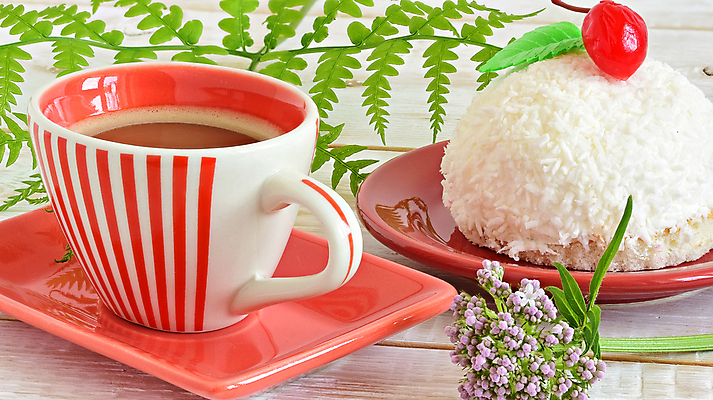 포토 JPG 해외이미지 열매 꽃 커피 티타임 사람없음 케이크 달콤 커피잔 코코넛 해외포토 식물 음료 과일 휴식 디저트 잔 맛 파일형식 이미지허브