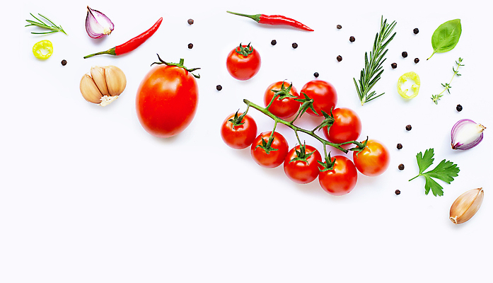 포토 JPG 해외이미지 백그라운드 토마토 채소 식재료 방울토마토 고추 실내 마늘 사람없음 신선 흰배경 후추 바질 로즈메리 적양파 카피스페이스 해외포토 양파 내부 공백 흰색 허브 향신료 파일형식 이미지허브