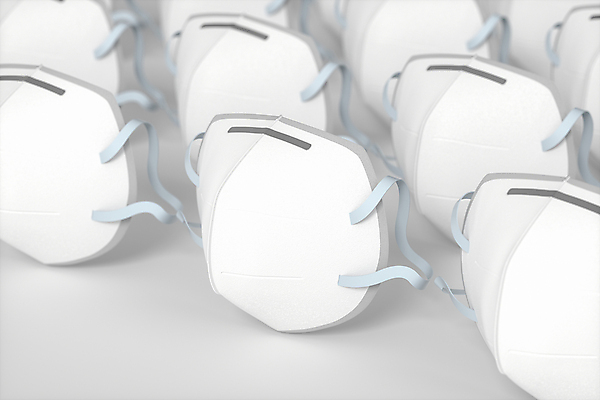 포토 JPG 해외이미지 사람없음 3D 흰색 보호 가득함 일렬 방진마스크 코로나바이러스 감염예방 델타변이바이러스 오미크론 해외포토 컬러 컨셉 마스크 바이러스 사회이슈 디지털합성 예방 감염 파일형식 이미지허브