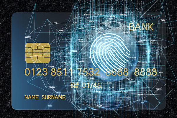 JPG 해외이미지 일러스트 사람없음 금융 경제 3D 신용카드 디지털합성 결제 지문 지문인식 홀로그램 스마트페이 해외일러스트 스마트 생체인식기술 파일형식 이미지허브