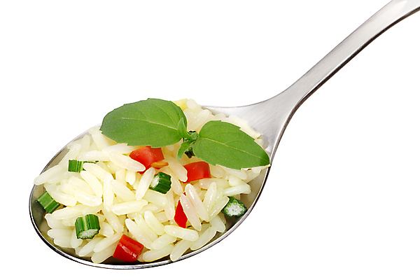 포토 JPG 해외이미지 클리핑패스 음식 밥 사람없음 숟가락 흰색 후추 바질 고립 리조또 삶기 해외포토 컬러 수저 향신료 파일형식 이미지허브