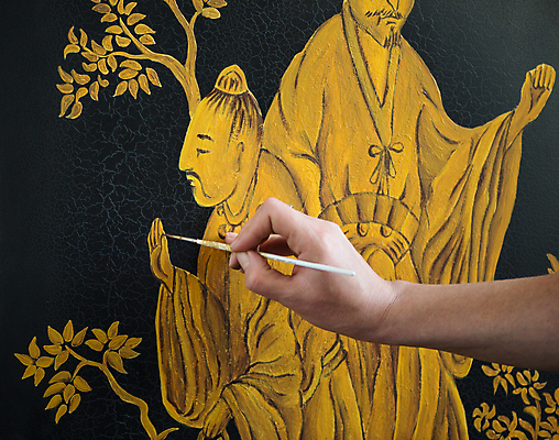 포토 JPG 해외이미지 손 들기 신체부위 붓 색칠 그리기 동양화 해외포토 모션 미술 사람 파일형식 이미지허브