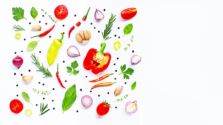 포토 JPG 해외이미지 백그라운드 채소 식재료 방울토마토 고추 단면 파프리카 실내 마늘 사람없음 신선 흰배경 후추 바질 로즈메리 적양파 카피스페이스 해외포토 토마토 양파 내부 공백 흰색 허브 향신료 파일형식 이미지허브