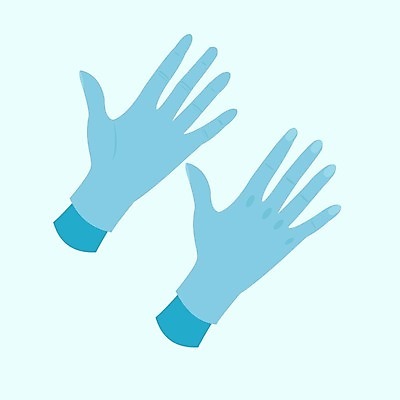 EPS 해외이미지 손 장갑 일러스트 손가락 건강 손바닥 안전 파란색 보호 심볼 고립 라텍스 해외일러스트 잡화 컬러 컨셉 신체부위 파일형식 벡터 사람 이미지허브