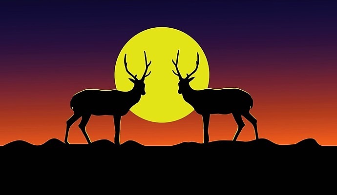 EPS 해외이미지 동물 디자인 실루엣 야생동물 백그라운드 크리스마스 오렌지 일러스트 포유류 자연 사슴 산 뿔 미술 풍경 야외 여름 파란색 햇빛 태양 노란색 일출 달러 검은색 일몰 달 황무지 닫기 야간 저녁 숲 사냥 순록 엘리먼트 해외일러스트 자연요소 계절 기념일 컬러 돈 과일 모션 문화예술 촬영기법 노을 생태계 파일형식 벡터 이미지허브