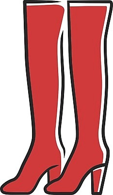 EPS 해외이미지 클립아트 디자인 옷 계절 여자 신발 컨셉 일러스트 부츠 빨간색 픽토그램 유행 쌓기 웹 봄 가을 화려 클래식 고급 우아함 만화 가득함 심볼 그림 허벅지 고립 양발 정중 스타일 세련 해외일러스트 컬러 인터넷 모션 사람 신체부위 파일형식 벡터 이미지허브