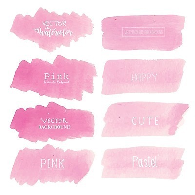 EPS 해외이미지 분홍색 백그라운드 일러스트 붓터치 수채화 사람없음 번짐 해외일러스트 컬러 파일형식 벡터 효과 이미지허브