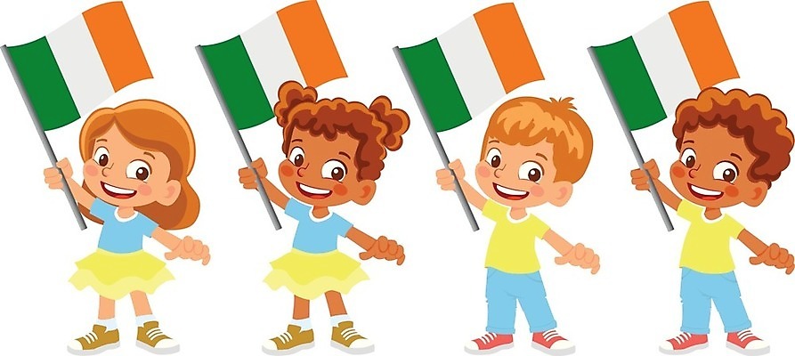 EPS 해외이미지 클립아트 손 배너 물결 어린이 일러스트 소년 깃발 심볼 아일랜드 해외일러스트 남자 유럽 사람 신체부위 파일형식 벡터 이미지허브