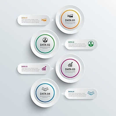 EPS 해외이미지 디자인 말풍선 일러스트 비즈니스 사람없음 라벨 인포그래픽 정보 원형 엘리먼트 타임라인 해외일러스트 도형 프레임 파일형식 벡터 이미지허브