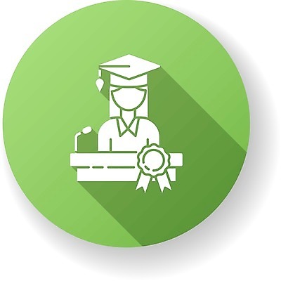 EPS 해외이미지 여자 교육 일러스트 학사모 졸업 졸업생 한명 성인 초록색 대학교 성인여자한명만 해외일러스트 모자_잡화 1 컬러 학교 사람 여자한명만 성인여자만 파일형식 벡터 이미지허브