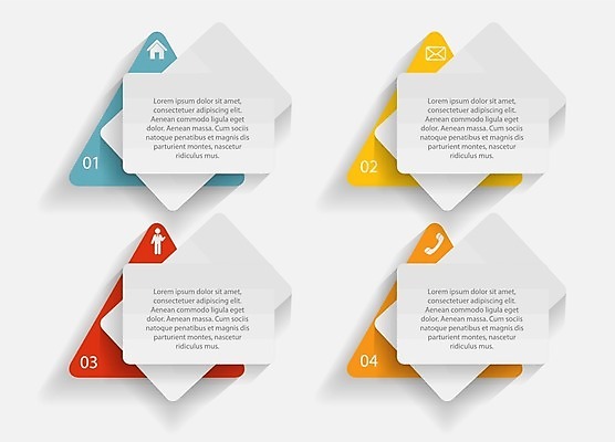 EPS 해외이미지 일러스트 비즈니스 사람모양 사람없음 그래픽 빨간색 파란색 노란색 사각형 인포그래픽 삼각형 편지 전화기 심플 겹침 엘리먼트 집모양 해외일러스트 모양 도형 컬러 파일형식 벡터 이미지허브