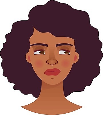 EPS 해외이미지 캐릭터 여자 감정 얼굴 일러스트 사람 10대 세트 머리 검은색 플랫 만화 고립 심각 우울증 아바타 표현성 해외일러스트 일러캐릭터 컬러 컨셉 청소년 신체부위 질병 파일형식 벡터 의학 이미지허브