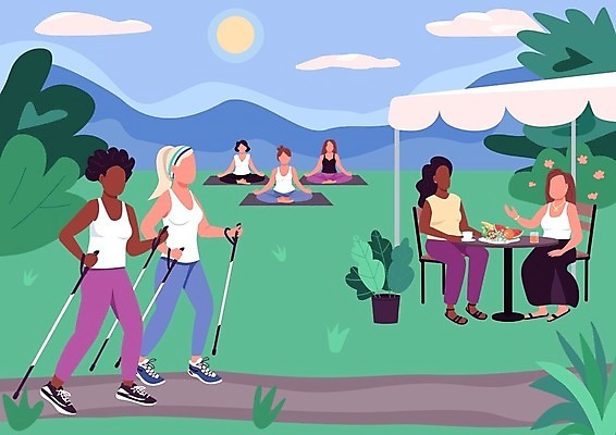 EPS 해외이미지 캐릭터 라이프스타일 디자인 공원 여자 포스터 스포츠 백그라운드 일러스트 요가 자연 휴식 함께함 건강 사람 풍경 야외 운동 소풍 힘 그룹 플랫 연습 심플 평등 스타일 해외일러스트 일러캐릭터 웰빙 공공시설 컨셉 생활 야외활동 생태계 파일형식 벡터 이미지허브