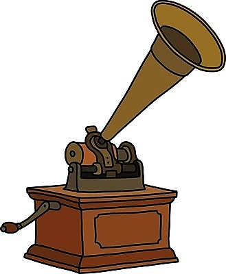 EPS 해외이미지 접시 음악 일러스트 뿔 손잡이 목재 상자 소리 수확 클래식 만화 갑판 복고 축음기 놋쇠 옛날 플레이어 해외일러스트 나무 식기 음향기기 컨셉 농업 배_교통 재료 문화예술 골동품 파일형식 벡터 이미지허브