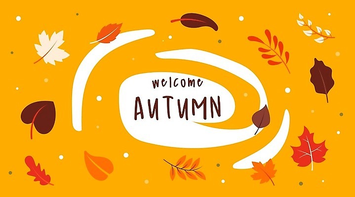 EPS 해외이미지 손글씨 단풍 낙엽 일러스트 사람없음 노란색 가을 가을배경 해외일러스트 계절 컬러 백그라운드 잎 파일형식 벡터 가을_계절 이미지허브