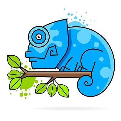 EPS 해외이미지 동물캐릭터 일러스트 사람없음 카멜레온 해외일러스트 일러캐릭터 동물 캐릭터 파충류 파일형식 벡터 이미지허브