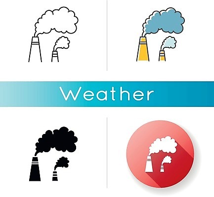EPS 해외이미지 일러스트 날씨 종류 굴뚝 사람없음 세트 원형 연기 공장굴뚝 스모그 스모크 미세먼지 해외일러스트 도형 먼지 파일형식 벡터 이미지허브