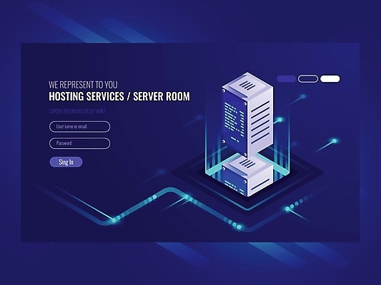 EPS 해외이미지 일러스트 비즈니스 정보기술 사람없음 파란색 디지털 자료 네트워크 서버 해외일러스트 컬러 기술 파일형식 벡터 이미지허브