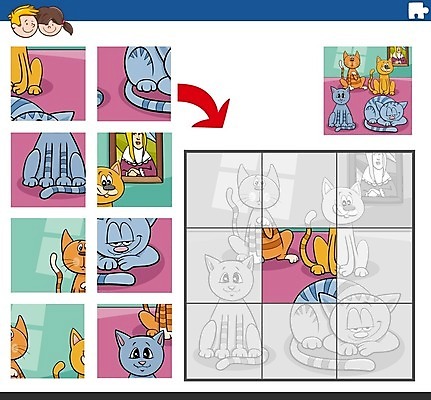 EPS 해외이미지 동물 템플릿 캐릭터 디자인 교육 어린이 조각 일러스트 주택 취미 그래픽 반려동물 고양이 블록 유치원 방 게임 퍼즐 그룹 어플리케이션 만화 준비 그림 정사각형 문제집 해결 해외일러스트 일러캐릭터 도형 포유류 놀이 사람 건물 책 파일형식 벡터 이미지허브