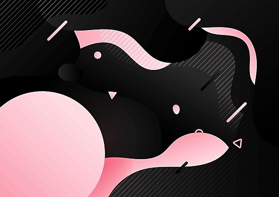 EPS 해외이미지 디자인 분홍색 백그라운드 패턴 곡선 일러스트 사람없음 그래픽 검은색 원형 웨이브 지오메트릭 해외일러스트 도형 선 컬러 무늬 파일형식 벡터 이미지허브