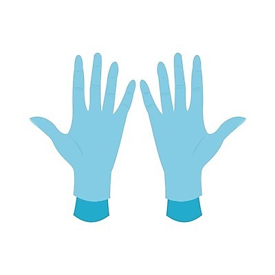 EPS 해외이미지 손 장갑 일러스트 손가락 건강 손바닥 안전 파란색 보호 심볼 고립 라텍스 해외일러스트 잡화 컬러 컨셉 신체부위 파일형식 벡터 이미지허브