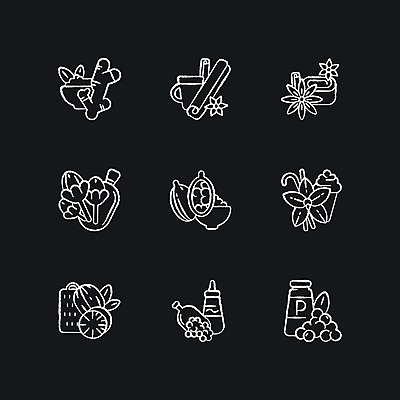 EPS 해외이미지 클립아트 디자인 음식 백그라운드 컨셉 일러스트 사람없음 검은색 양념 조미료 인도인 머스터드 향신료 생강 바닐라 시나몬 카카오 통후추 팔각회향 해외일러스트 외국인 컬러 채소 동양인 소스_음식 후추 향미료 파일형식 벡터 이미지허브