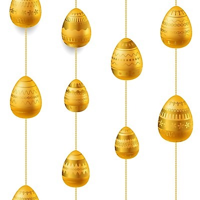 EPS 해외이미지 일러스트 사람없음 금색 연결 부활절계란 해외일러스트 컬러 부활절 계란 파일형식 벡터 이미지허브