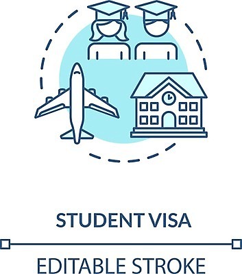 EPS 해외이미지 학생 교육 컨셉 사람없음 스터디 여권 유학 비자 해외일러스트 학습 파일형식 벡터 이미지허브