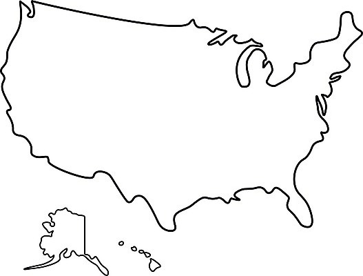 EPS 해외이미지 모양 실루엣 선 지도 일러스트 미국 흰색 플랫 윤곽 고립 지도책 해외일러스트 컬러 북아메리카 촬영기법 책 파일형식 벡터 이미지허브