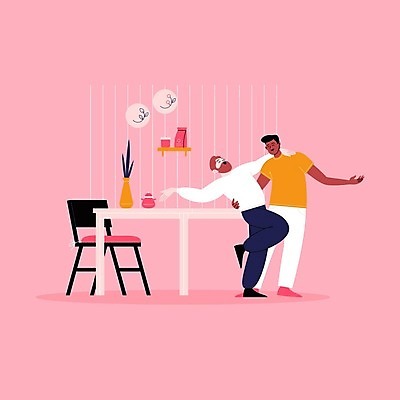 EPS 해외이미지 전신 라이프스타일 커플 남자 화분 분홍색 의자 일러스트 탁자 함께함 성인 두명 일상 춤 즐거움 커플댄스 동성애자 성인남자만 성소수자 해외일러스트 감정 컬러 가구 컨셉 관계 문화예술 사람 라이프 생활 남자만 성인만 파일형식 벡터 이미지허브