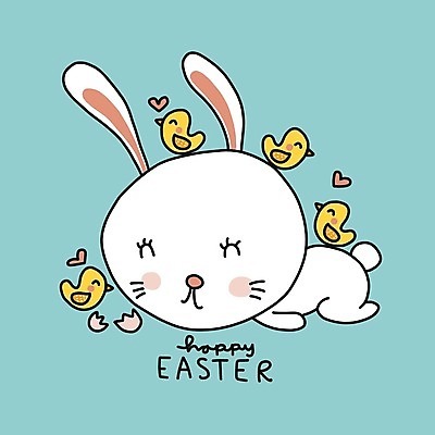 EPS 해외이미지 디자인 행복 여러마리 일러스트 부활절 병아리 사랑 웃음 사람없음 하트 축하 토끼 계란껍데기 해외일러스트 모양 기념일 감정 다수 컨셉 포유류 조류 표정 반려동물 계란 파일형식 벡터 동물 이벤트 알 이미지허브