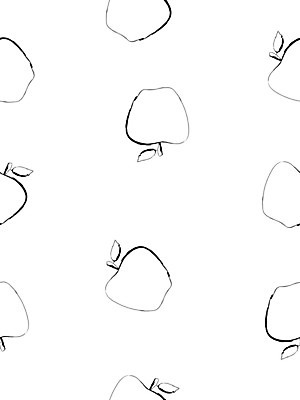 EPS 해외이미지 계절 포스터 백그라운드 패턴 일러스트 미술 검은색 가을 흰색 낙서 사과 인쇄 그림 해외일러스트 컬러 무늬 과일 문화예술 파일형식 벡터 이미지허브