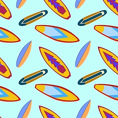 EPS 해외이미지 하늘색 패턴 일러스트 사람없음 컬러풀 서핑보드 서핑 심플 해외일러스트 컬러 무늬 파란색 수상스포츠 보드_스포츠 파일형식 벡터 이미지허브