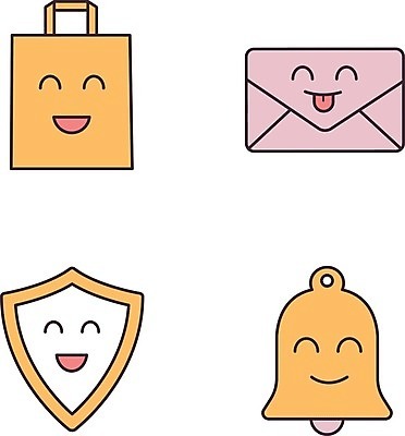 EPS 해외이미지 클립아트 캐릭터 디자인 행복 얼굴 일러스트 봉투 미소 웃음 세트 픽토그램 쇼핑백 웹 종 표현 최고 메시지 보호 만화 편지 가득함 알림 심볼 오브젝트 그림 보안 코믹 팩 방패 이모티콘 고립 문자메시지 쉬운 조언 항목 스타일 해외일러스트 일러캐릭터 감정 컨셉 인터넷 가방 표정 안전 신체부위 화장품 파일형식 벡터 이미지허브