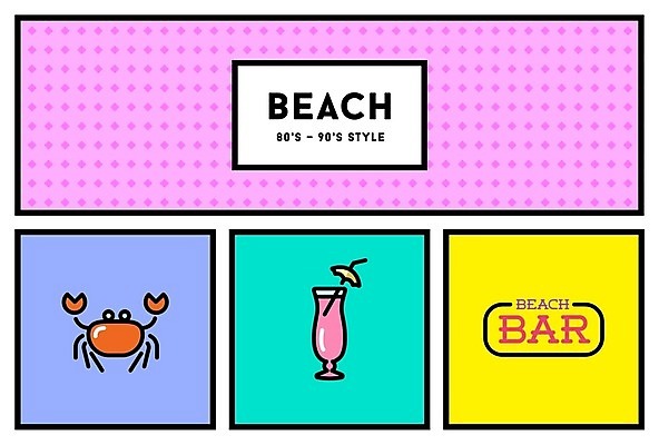 EPS 해외이미지 디자인 선 일러스트 텍스트 추상 새로움 미술 그래픽 세트 컬러풀 유행 디지털 수확 게 신선 신용카드 발표 인쇄 수집 심볼 복고 엽서 직사각형 80대 엘리먼트 파스텔톤 활자 스타일 힙스터 미니멀 해외일러스트 도형 패션 노년 컬러 컨셉 무늬 농업 문화예술 갑각류 금융 편지 활자판 파일형식 벡터 이미지허브