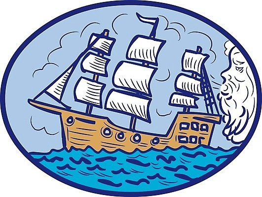 EPS 해외이미지 바다 일러스트 바람 잉크 항해 그래픽 보트 낙서 불기 스케치 그림 손그림 스크래치 돛대 타격 핸드메이드 해외일러스트 자연요소 배_교통 모션 날씨 미술 파일형식 벡터 이미지허브