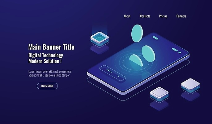 EPS 해외이미지 일러스트 비즈니스 정보기술 사람없음 파란색 스마트폰 디지털 동전 네트워크 모바일뱅킹 인터넷뱅킹 핀테크 해외일러스트 컬러 돈 모바일 기술 금융 핸드폰 스마트기기 뱅킹 파일형식 벡터 이미지허브