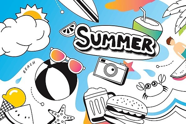 EPS 해외이미지 구름 영어 바다 하늘색 일러스트 아이스크림 수박 사람모양 맥주 타이포그라피 사람없음 여름 선글라스 카메라 게 햄버거 서핑보드 비치볼 만화 라인아트 야자수잎 카툰스타일 코코넛주스 해외일러스트 자연요소 모양 문자 계절 안경 선 잎 과일 공 디저트 바캉스용품 주류 패스트푸드 갑각류 파란색 전자제품 주스 보드_스포츠 코코넛 파일형식 벡터 이미지허브